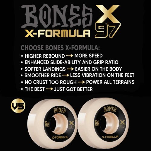 BONES WHEELS X-Formula (56mm 97a V6): All-Terrain Skateboard Wheels