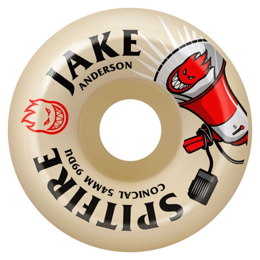 Spitfire Jake Anderson Burn Squad Skateboard Wheels | F4 Conical 54mm 99a