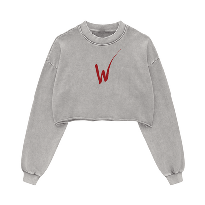 Heavyweight Washed Cropped Crew Neck