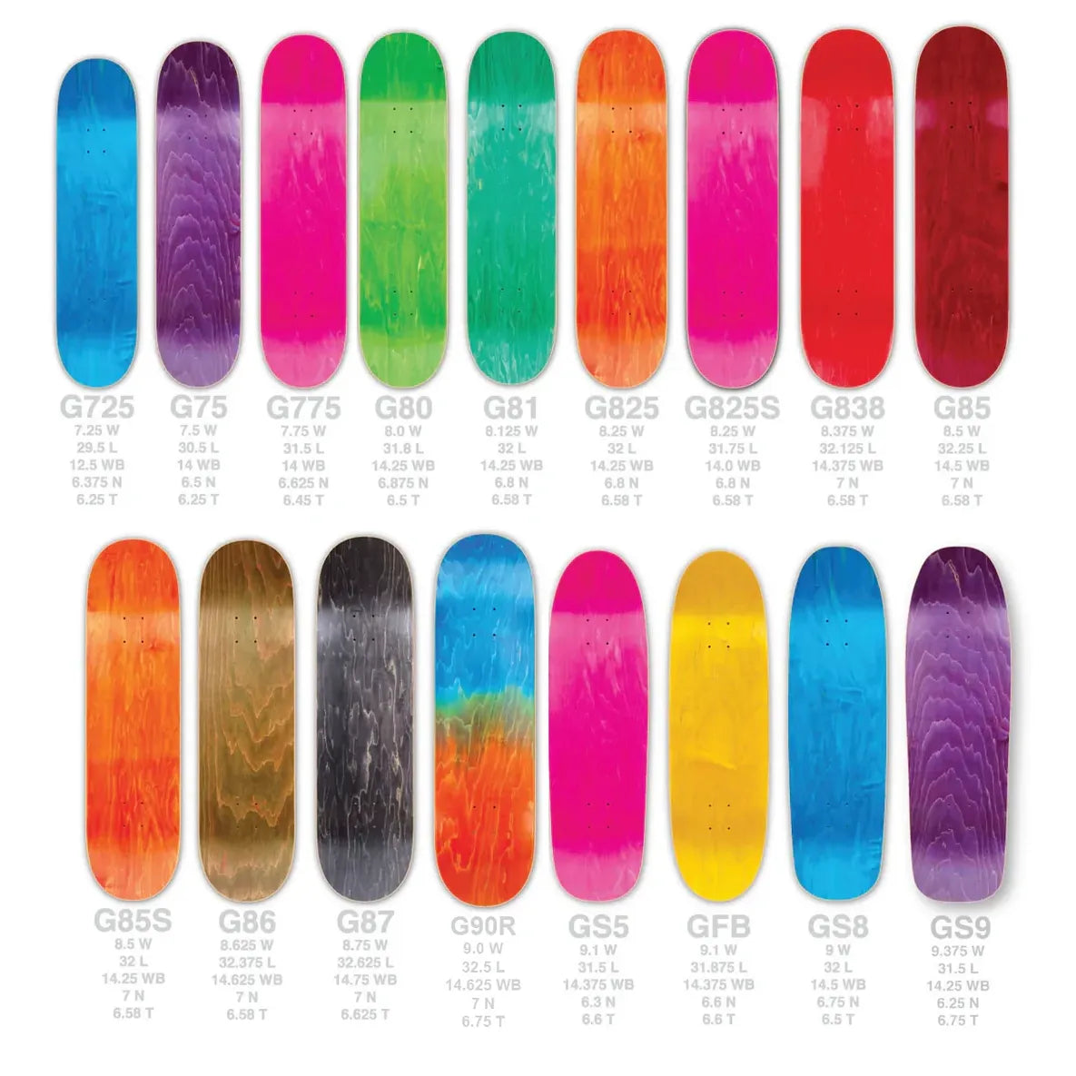 BBS MFG Premium Blank Skateboard Decks - Professional-Grade 5-Pack