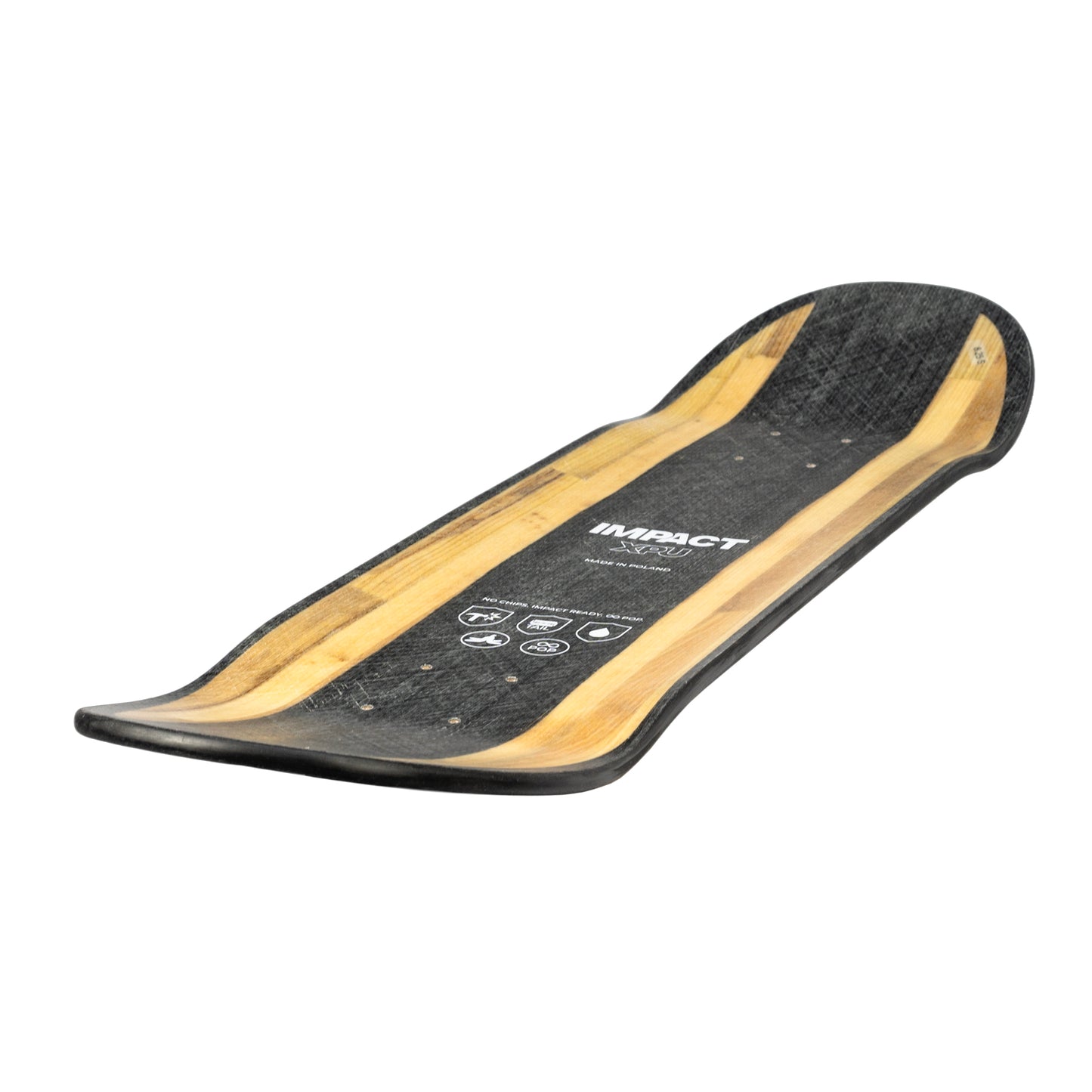 IMPACT XPU ALL BLACK SKATEBOARD DECK - Size 8.5 (Standard)