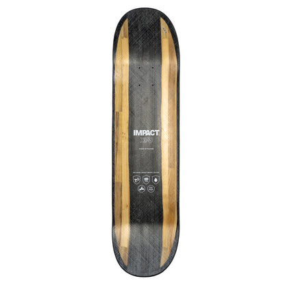 IMPACT XPU ALL BLACK SKATEBOARD DECK - Size 8.5 (Standard)